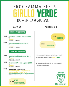 INVITO ALLA FESTA GIALLO VERDE
