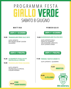 INVITO ALLA FESTA GIALLO VERDE